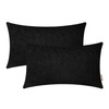 BRAWARM Chenille Throw Pillow Covers 12x20 Inches - Pack of