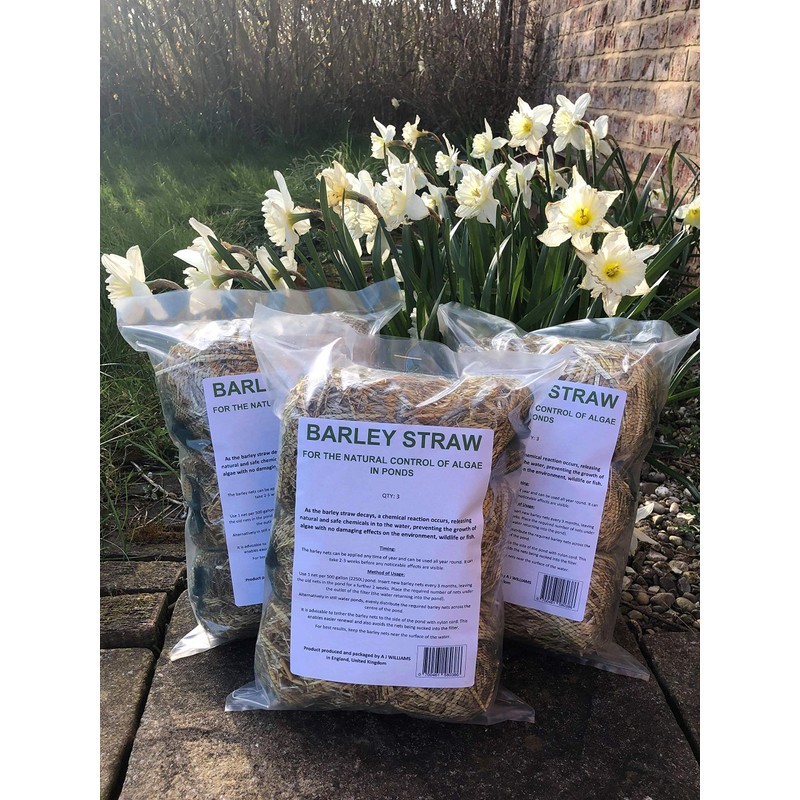 3 x nets of barley straw for natural algae treatment