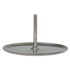 SUPPLY GIANT DD006S-F2 Floor Cleanout Cover Plate, 6-Inch, Stainless Steel, 6 in, Chrome