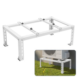 Flamorrow Ground Stand Bracket, Heavy Duty Mini Split Ground Stand for 9,000-24,000 BTU Ductless Mini Split Air Conditioner & HVAC, Universal AC Stand