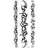 10 Christmas Temporary Tattoos Ephemeres Black Maori Non-Toxic (20CMX12 cm).