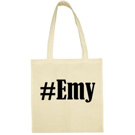Social Network... # Emy Hashtag Tote Bag School Bag Gym Bag 38 x 42 cm in Pink Blue Green Grey Yellow Red Black White Beige, beige