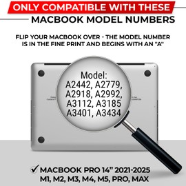 SightPro Magnetic Privacy Screen for MacBook Pro 14 Inch (2021-2025, M1-M5, Pro, Max) Patented Removable Laptop Privacy Filter Shield and Protector