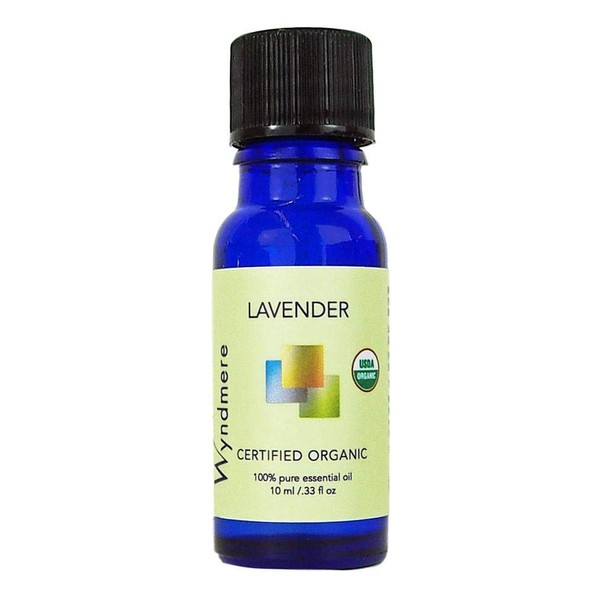 Wyndmere Essential Oils - Certified Organic Lavender Essential Oil - 10ml - 100% Pure Therapeutic Quality - Relaxing Calming & Soothing - Made in USA