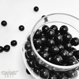 Large 1" Black and Gold Gumballs - 4 Total Pounds - 2 Pound Bag of Black, 2 Pound Bag of Gold - About 120 Gumballs Per Bag