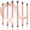 6 Brochas para Difuminar Sombra de Ojos 2 en 1