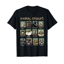 Animal Groups Unveiled - Educational Wildlife Design T-Shirt