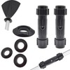 GCFTIFF 4pcs Kayak Paddle Drip Rings & 2pcs Paddle Connector,