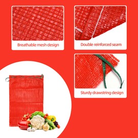 10 Pcs 24"x35" Onion Bag Mesh Produce Bags, 60 Lbs Reusable Breathable Vegetable Storage Bags With Drawstring For Potato Onion Citrus Garden Produce Vegetable Storage (10, 24x35 INch)