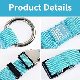 runrayay 2PCS Heavy Duty Add a Bag Luggage Straps Jacket Gripper, Luggage Tag Suitcase Carry-on Luggage Belt Baggage Suitcase Straps Belts Travel Accessories (Blue & Black)