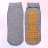 Yoga Pilates Non-Slip Grip Socks for Home Workouts Socks Black L 4ea