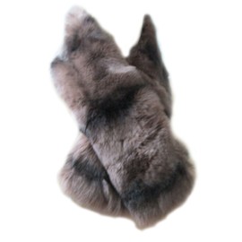 Dyed Brown Rex Chinchilla Clip Neck Warmer Scarf/Collar 30"