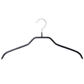 Mawa MA3240-10 Non-Slip Hangers for Women, 14.2 inches (36 cm), Set of 10, Black