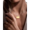 QXTX Initial Necklaces for Women,18K Gold Plated Dainty Letter Necklace