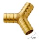 Quickun 5/8" ID Hose Brab, Brass Shaped Y 3 Ways