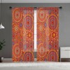 DOODLREAM Bohemian Circle Pattern Sheer Curtains 132 x 213 cm