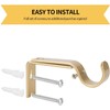 Ycolnaefllr Set of 3 Golden Adjustable Curtain Rod Brackets Rod