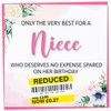 Birthday Card for Niece, Funny Niece Birthday Card, Reduced Sticker,