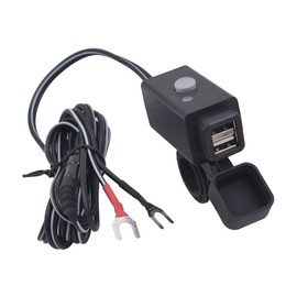 SONONIA Motorcycle Dual USB Port Cell Phone Charger Socket with Power Switch
