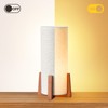 Fengarolam Modern Small Table Lamps, Nightstand Lamp with Linen Fabric