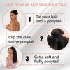 HEVAYO KISS Ponytail Extension 30Inch Claw Clip Hair Extensions Natural