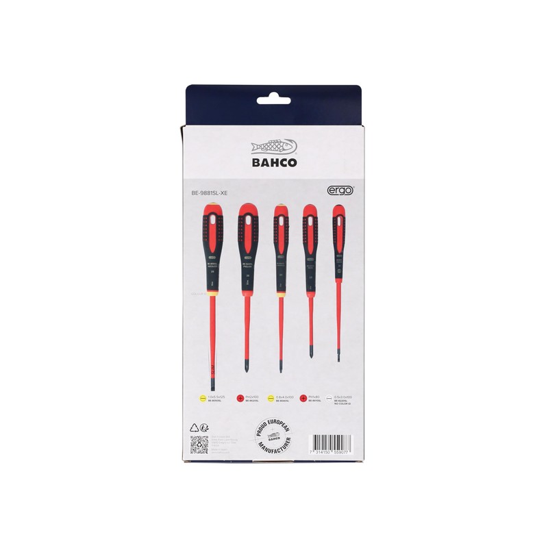 BAHCO Ergo Screwdriver Set Slim Xmas