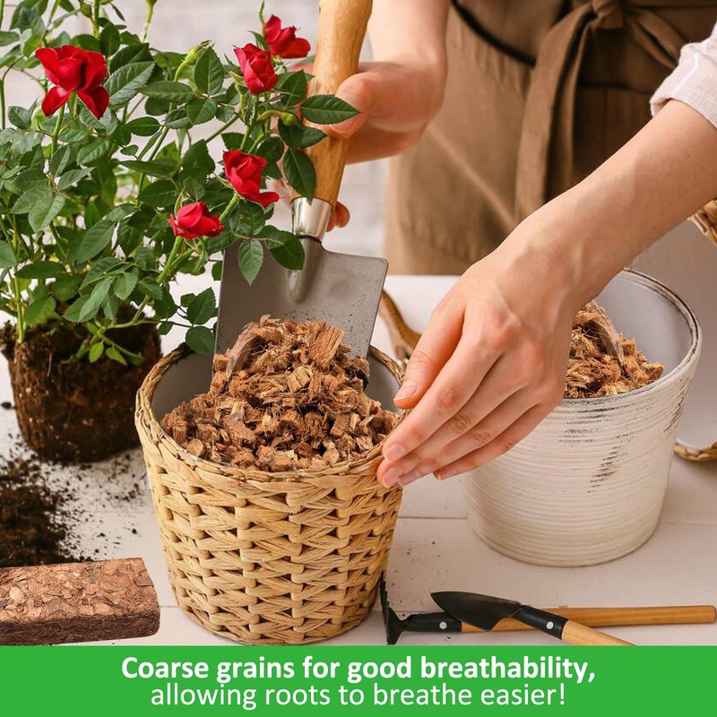 Riare 4 Pack Coco Chips Substrate for Plants- 4.4lb 100%