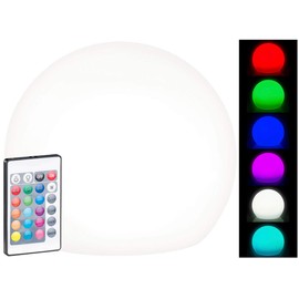 Lunartec Solar Garden Globes: Solar LED Light Ball with Remote Control, RGBW, 60 Lumens, IP67, Diameter 20 cm (Solar Light Ball Outdoor, LED Solar Ball, Remote Controls)