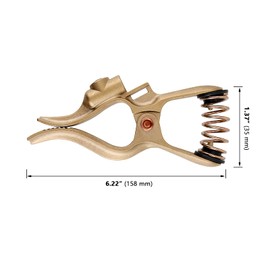 MUKLEI T-Style Welding Ground Clamp, 300-Amp Welding Ground Clamp, Brass