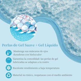 Mascarilla de Gel Facial, Mascara de Hielo para Cara Reutilizable - Azul