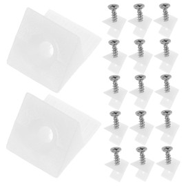 SHINEOFI Plastic Fixing Brackets 50pcs Self-Tapping Screws Drawer Repair Wardrobe Cabinet DIY Furniture