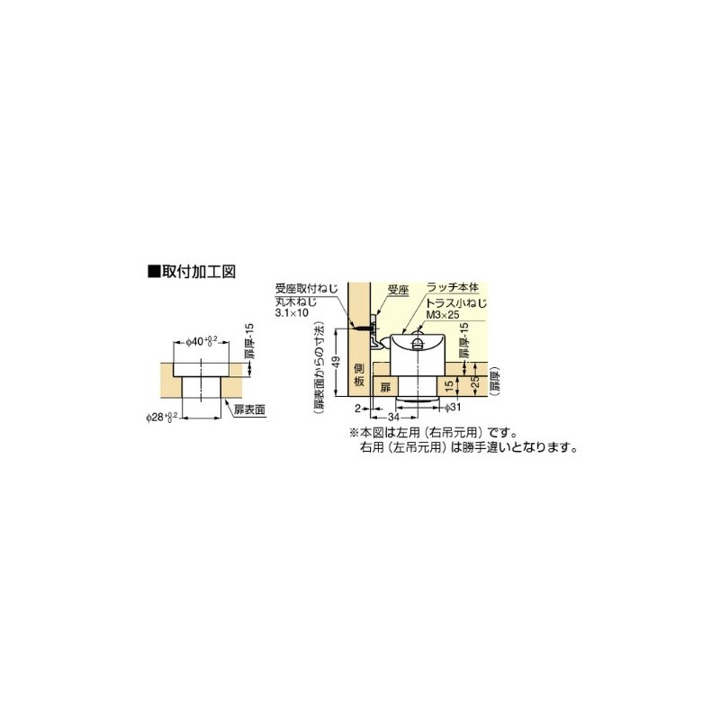sugatune工業 Lamp Stamp Push Latch pkl05 Latch Body by Ventura