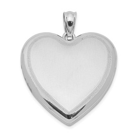 Solid Real 925 Sterling Silver Heart Locket Pendant 24mm