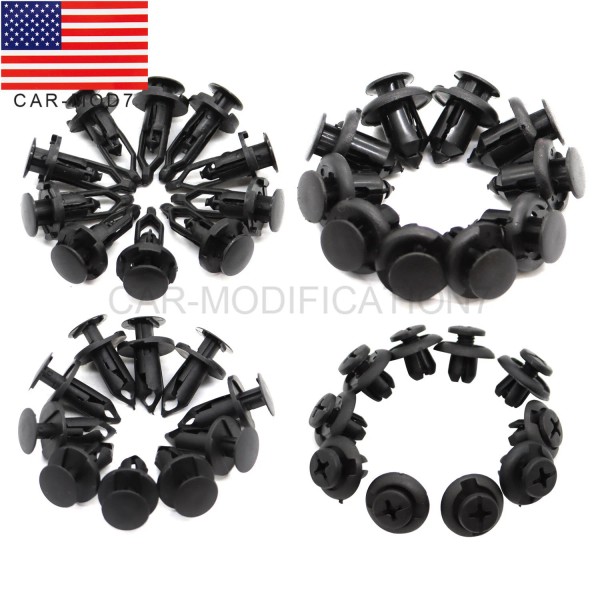 car-modification7 40Pcs Car Body Rivet Push Pin Plastic Fastener Retainer