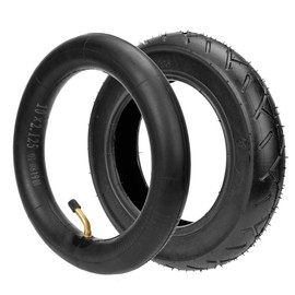 HIAORS 10 x 2.125 10" Tyre Tire + Tube with Angled Stem for Smart Self Balancing 2-wheel Scooter Folding Electric Bicycle Swag Cycle Pro