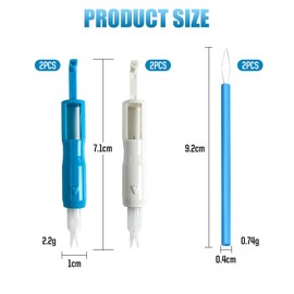 VEHYEGOI 4 Pieces Of Sewing Machine Needle Threaders, 2 Pieces Of Cylindrical Needle Threaders, Sewing Machine Thread Guides, Threading Aids, Portable Needle Threaders, Home Sewing Tools