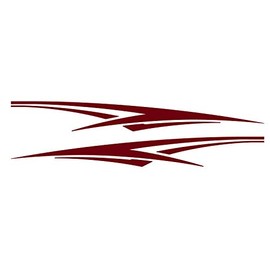 2 RV Trailer Truck Boat Accent Stripe Decals Graphics Color Choice- MGB182 (Burgundy)