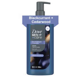 DOVE MEN + CARE Blackcurrant + Cedarwood Plant-Based Moisturizing Body Wash for Men, 26oz