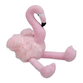 Relaxdays Flamingo Fabric Door Stop 23cm High Heavy Floor Indoor Decorative Animal Door Buffer Soft Pink