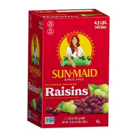 Sun-Maid - California Raisins - 72 Ounce - Whole Natural Dried Fruit - No Artificial Flavors - Non-GMO - Vegan And Vegetarian Friendly