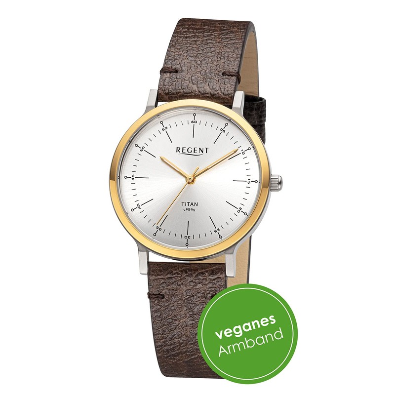Regent Damen Titan-Armbanduhr Braun/Bicolor BA-695