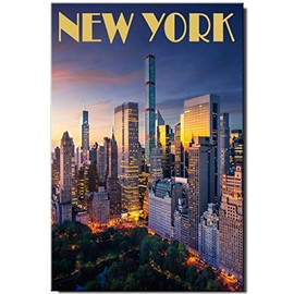 New York Fridge Magnet Central Park Photo Travel Souvenir Manhattan Plaza