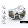 DOJA Barcelona Chrome-plated brass T-piece, 3/4 inch, brass distributor for