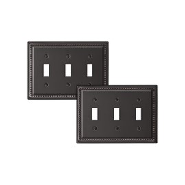 DEWENWILS Aged Bronze Light Switch Cover, Tripple Toggle Switch Wall Plates,Heavy-Duty Metal Material, Decorative Outlet Covers for Home, Office