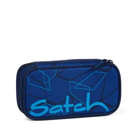 Satch Pencil Case, Large, Divider Compartment, Set Square Next Level Polyester, Next Level - Blue