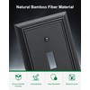 4-Pack Single Toggle Light Switch Cover Plate, Durable Natural Bamboo