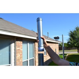 Fence Post Extender. Choose Color: Silver, Black, Green. Choose Size: Diameter 1-5/8 inches, 1-7/8 inches, 2-3/8 inches, and Length (rise) 6 inches up to 36 inches. Also customized