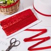 CABODYALS 10M Red Glitter Sequin Trim Single Row Braid Ribbon
