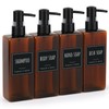 Segbeauty Bathroom & Kitchen Soap Dispenser, 4 Pack Reusable 16.9oz