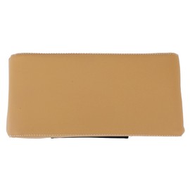 INFINAUTO Car Center Console Cover Center Console Cushion 12.6"x6.3"x1.97" Brown Nappa Leather Memory Foam